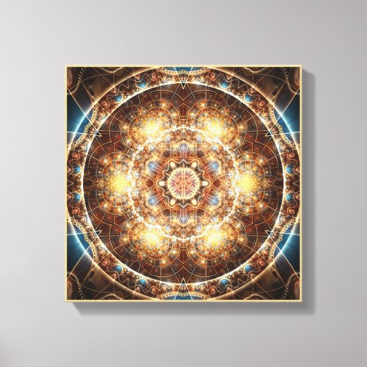 Mandala van het hart van verandering 17 verpakt Ca Canvas Afdruk (Voorkant)
