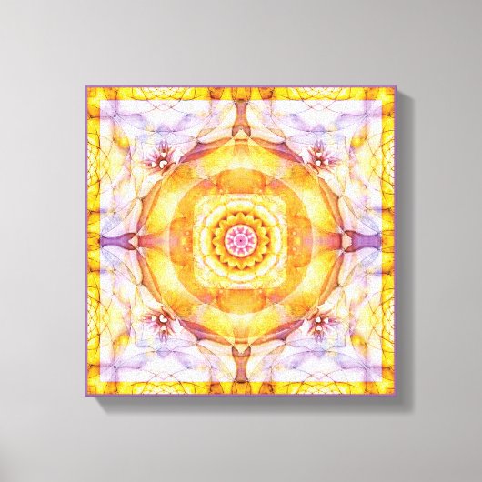 Mandala van het hart van verandering 20 verpakt Ca Canvas Afdruk (Voorkant)