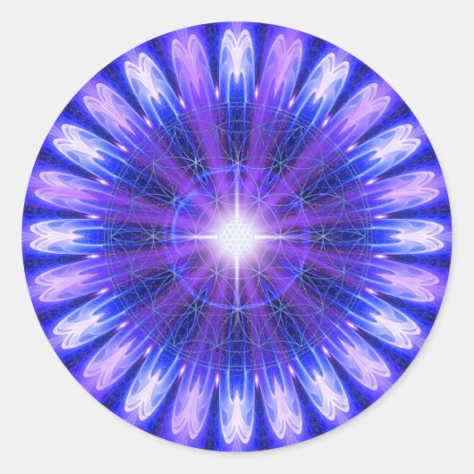 Mandala van Intuïtie Ronde Sticker (Voorkant)