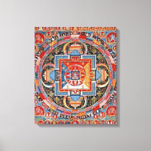 Mandala van Jnanadakini Canvas Afdruk (Voorkant)