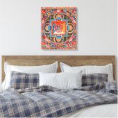 Mandala van Jnanadakini Canvas Afdruk (Insitu (Slaapkamer))
