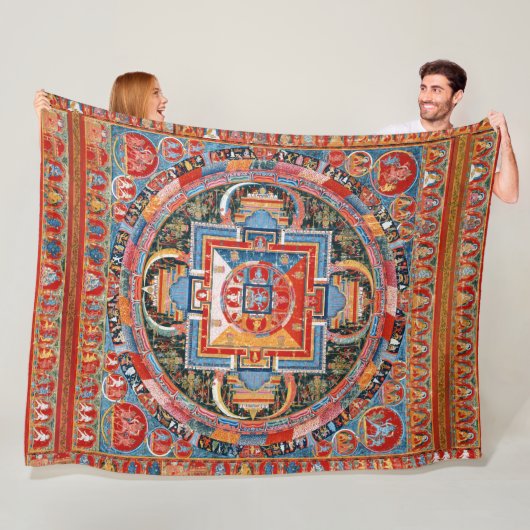Mandala van Jnanadakini Fleece Deken (In situ)