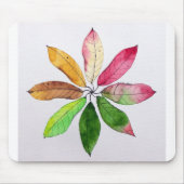 Mandala van Leaves Mousepad Muismat (Voorkant)