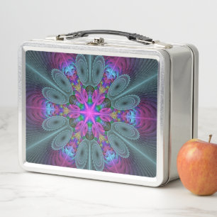 Mandala van middelkleurrijke fractale kunst met ro