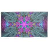 Mandala van middelkleurrijke fractale kunst met ro kussensloop (Voorkant)