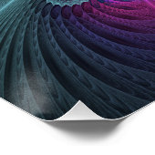 Mandala van middelkleurrijke fractale kunst met ro perfect poster (Hoek)