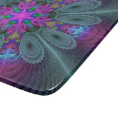 Mandala van middelkleurrijke fractale kunst met ro snijplank (Hoek)