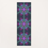Mandala van middelkleurrijke fractale kunst met ro yogamat (Voorkant)