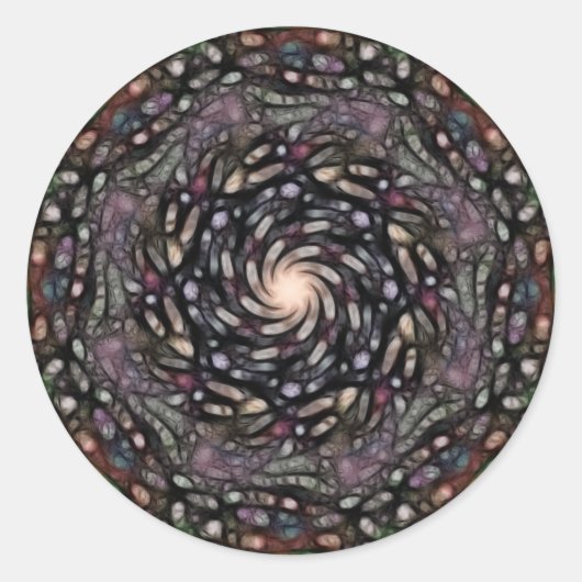 Mandala van Sanguine Splendor (Sticker) Ronde Sticker (Voorkant)