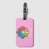 Mandala van schepping bagagelabel (Voorkant (verticaal))