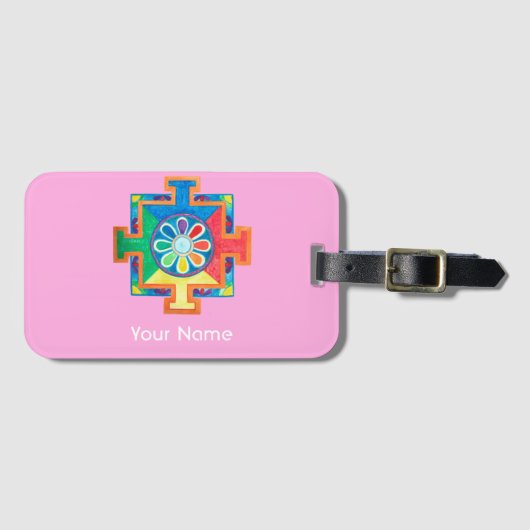 Mandala van schepping bagagelabel (Voorkant (horizontaal))