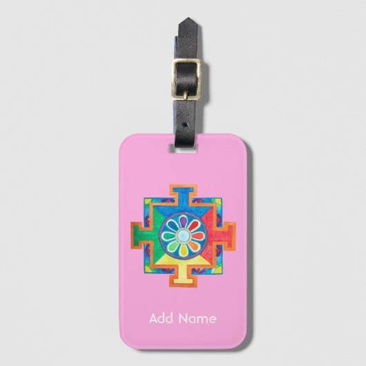 Mandala van schepping bagagelabel (Voorkant (verticaal))