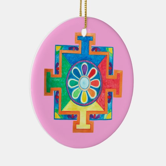 Mandala van schepping keramisch ornament (Rechts)