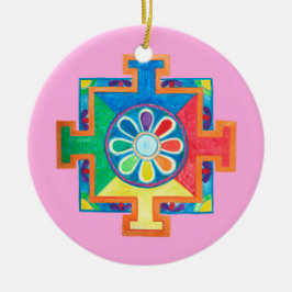 Mandala van schepping keramisch ornament