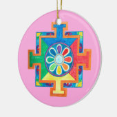 Mandala van schepping keramisch ornament (Links)