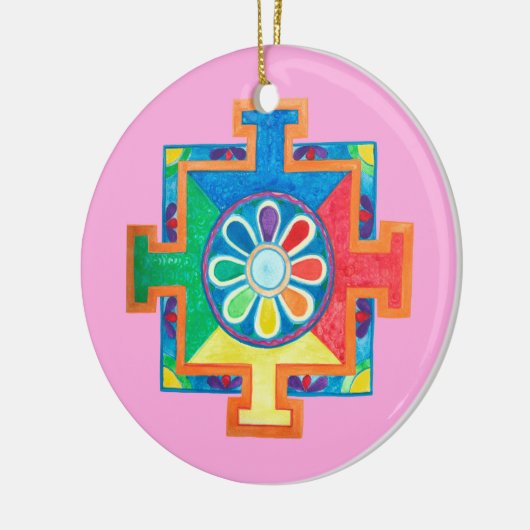 Mandala van schepping keramisch ornament (Links)