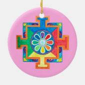 Mandala van schepping keramisch ornament (Achterkant)