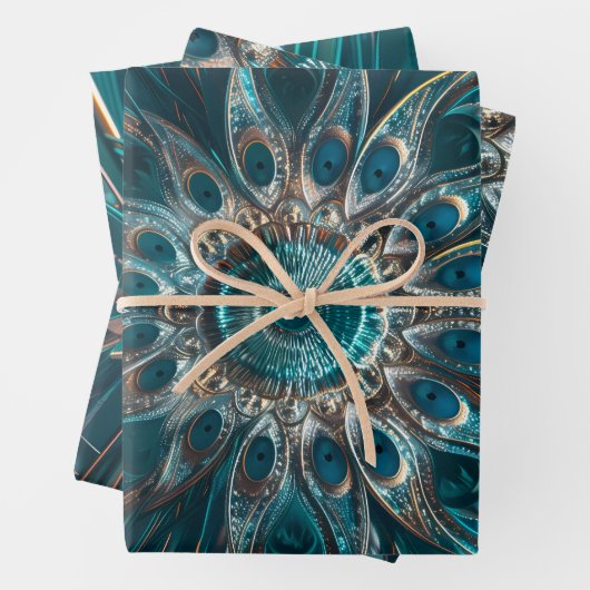 Mandala van sierveren inpakpapier vel (In situ)