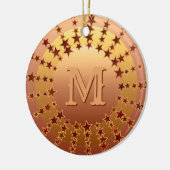 Mandala van sterren - Koper Satijn Gradiënt Keramisch Ornament (Links)