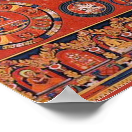 Mandala van Vajradhatu Thangka Poster (Hoek)