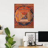 Mandala van Vajradhatu Thangka Poster (Thuiskantoor)