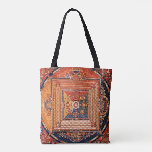 Mandala van Vajradhatu Thangka Tote Bag (Achterkant)
