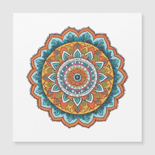 Mandala van verschillende kleuren (Voorkant)