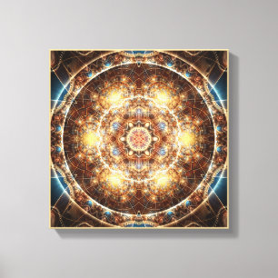 Mandala vanaf het hart van het 17-vouwschilderdoek canvas afdruk