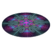 Mandala vanuit het midden Kleurrijke Fractale Kuns Snijplank (Hoek)