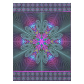 Mandala vanuit het midden Kleurrijke Fractale Kuns Tafelkleed (Voorkant)