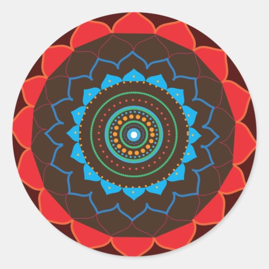 Mandala Vector Art Drawing Sticker (Voorkant)