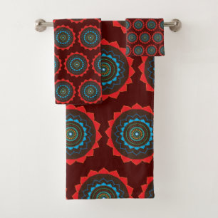 Mandala vector Art Pattern Badkamer Handdoek Set