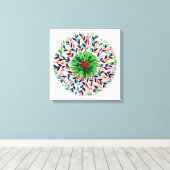 Mandala Verde Vida Canvas Afdruk (Insitu (Houten vloer))
