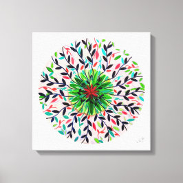 Mandala Verde Vida Canvas Afdruk