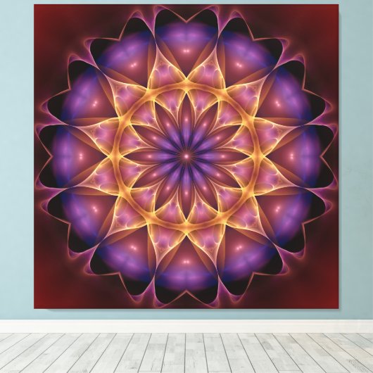 Mandala-versterker Canvas Afdruk (Insitu (Houten vloer))