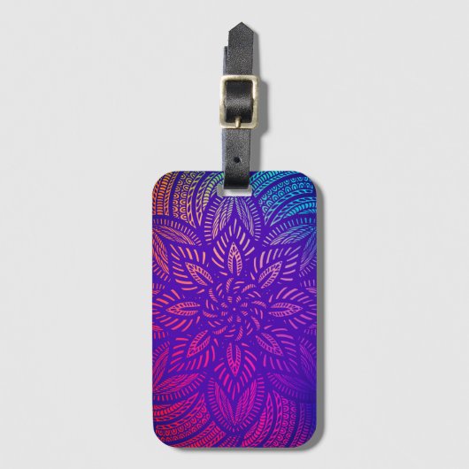 Mandala Vibrant Design Bagagelabel (Voorkant (verticaal))