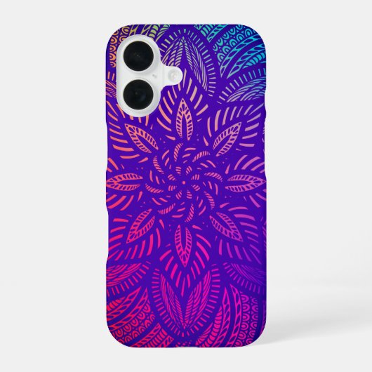Mandala Vibrant Design iPhone 16 Hoesje (Achterkant)