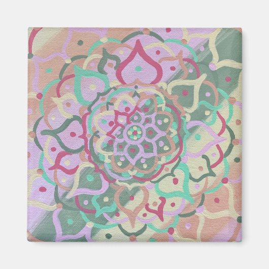 Mandala vierkante magneet (Voorkant)
