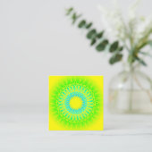 Mandala Vierkante Visitekaartje (Staand voorkant)