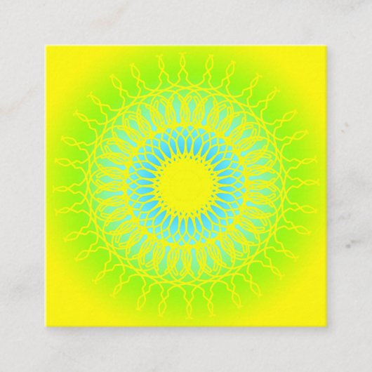 Mandala Vierkante Visitekaartje (Voorkant)
