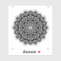 Mandala vinyl met zwart patroon