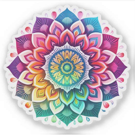 Mandala vinyl sticker (Voorkant)