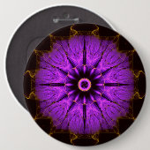 Mandala Violet Ronde Button 6,0 Cm (Voorkant /achterkant)