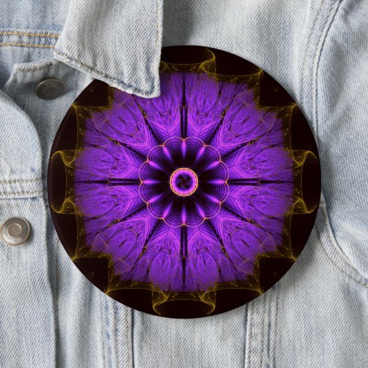 Mandala Violet Ronde Button 6,0 Cm (In situ)