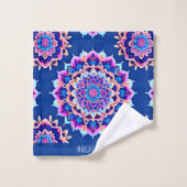 Mandala Violet roze geometrisch patroon Bad Handdoek (Wasdoekje)