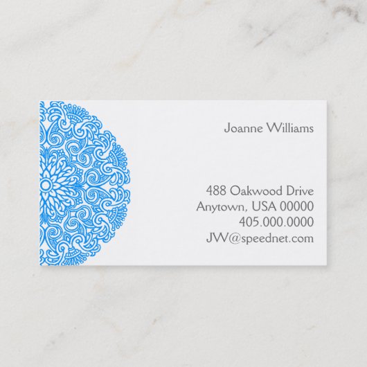 Mandala Visitekaartje (Achterkant)