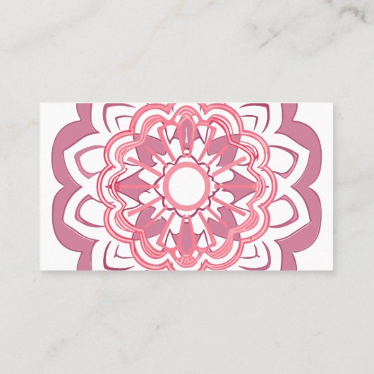 mandala visitekaartje (Achterkant)