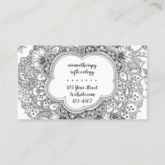 Mandala Visitekaartje (Achterkant)