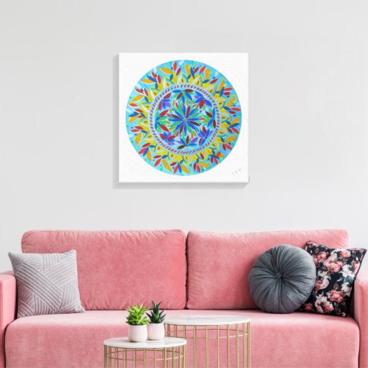 Mandala Vitalis Canvas Afdruk (Insitu (Woonkamer))