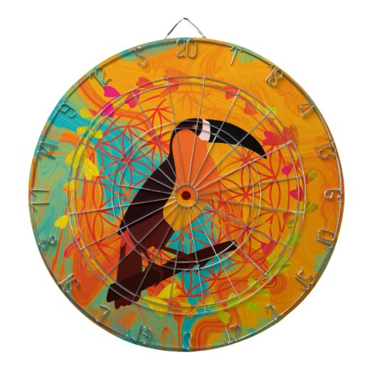Mandala vogel dartbord (Voorkant)